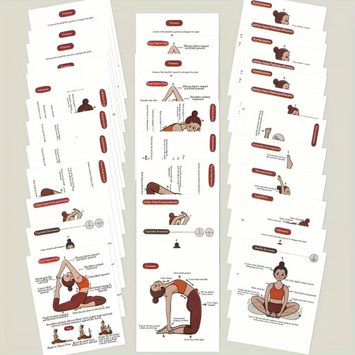 Yoga stretching cards 32pcs - cards, |