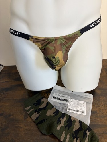 Men posing pouch thong and - pouch,