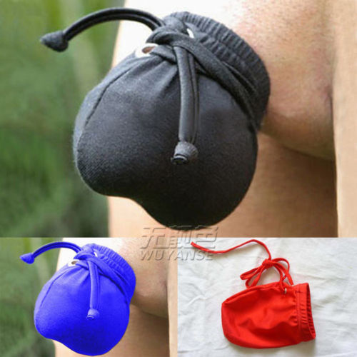 Men lycra tie penis - tie, up