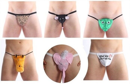 Mens novelty thong leopard - novelty,